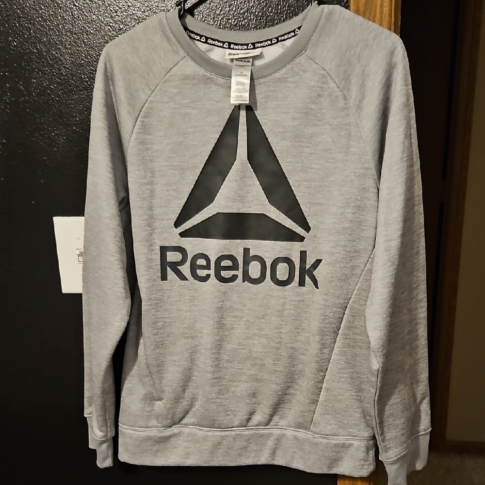 Reebok Men's Gray Sweater - Fit Ladies Size SMALL